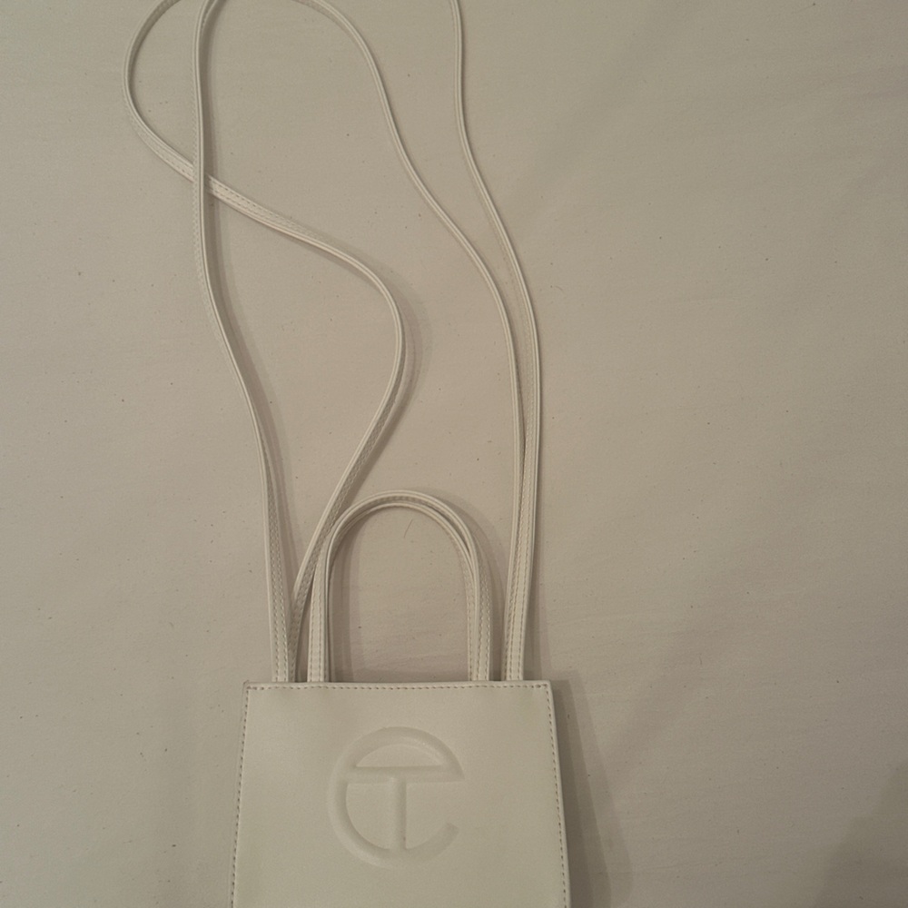 White Telfar Shopping Bag